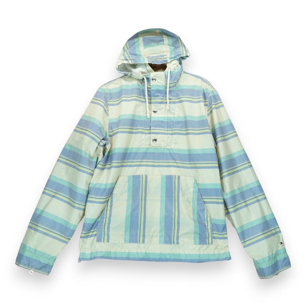 Vintage Tommy Hilfiger Surf Shack Jacket - Mens Large ~ Striped ~ Hooded